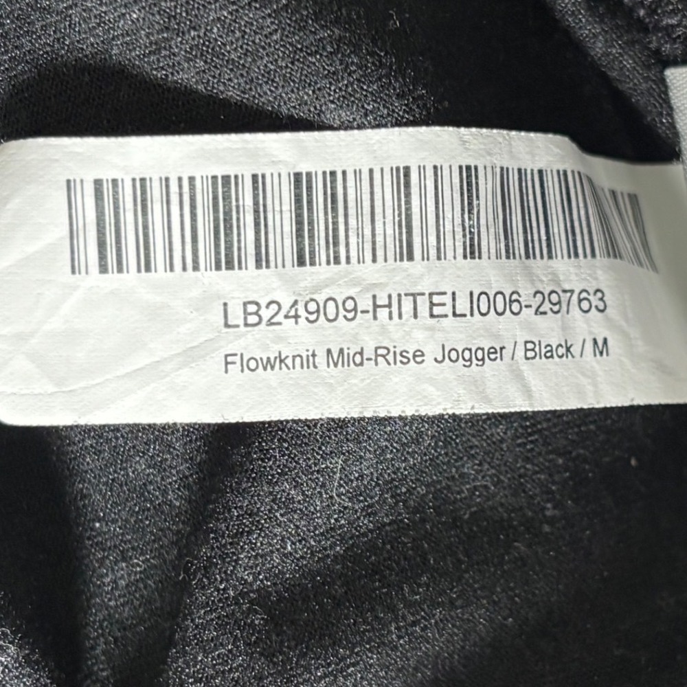 Quince Flowknit Mid-Rise Jogger Black Recycled Polyester Spandex Pants Size M - Picture 8 of 12